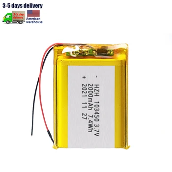 KC OEM 103450 plus PCB and cable Li-ion battery Beauty instrument GPS positioning 103450 2000mAh polymer battery