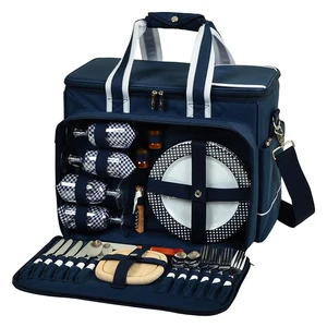 Custom Logo Waterproof Food Storage Lunch Tote Beach Picnic Basket Cooler Bag Insulated