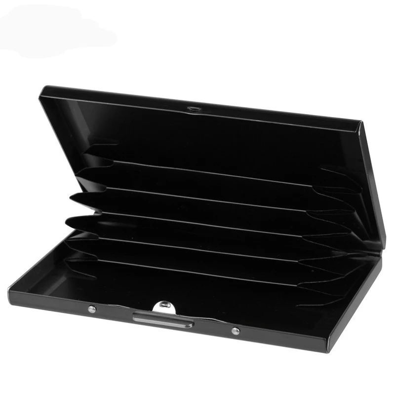 Slim RFID Blocking Stainless Steel Brush Credit Card Holder Wallet for Mens