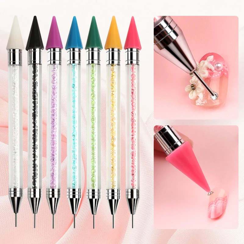 Dual-ended Nail Rhinestone Picker Wax Tip Pencil Pick Up