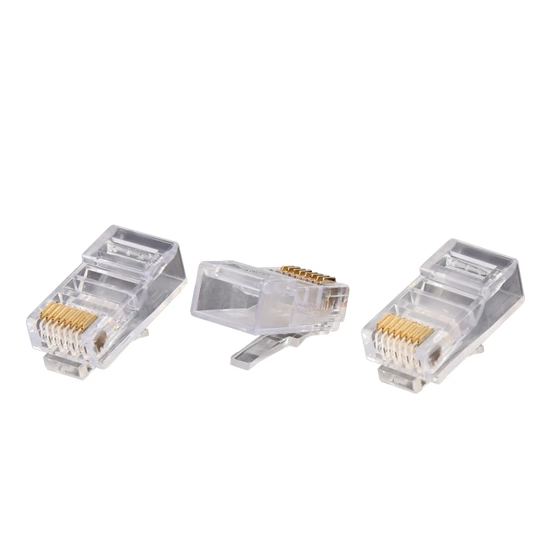 Rj45 Cat6 Cat7 Cat8 Cat5e Connecter Network Gold Plated Plug Ethernet ...