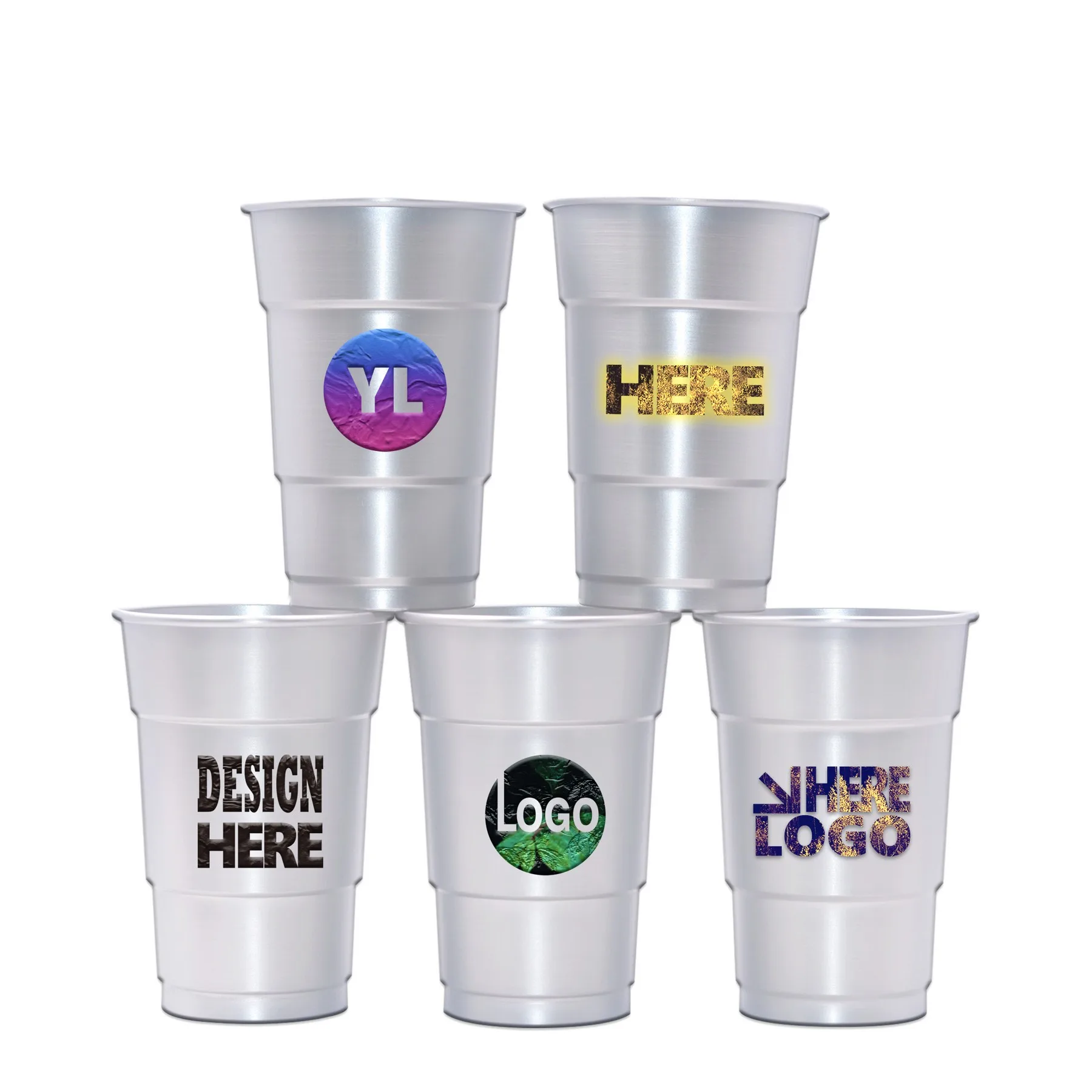 Custom Color Promotional Party Aluminum Drinking Cup Beer Metal Tumbler