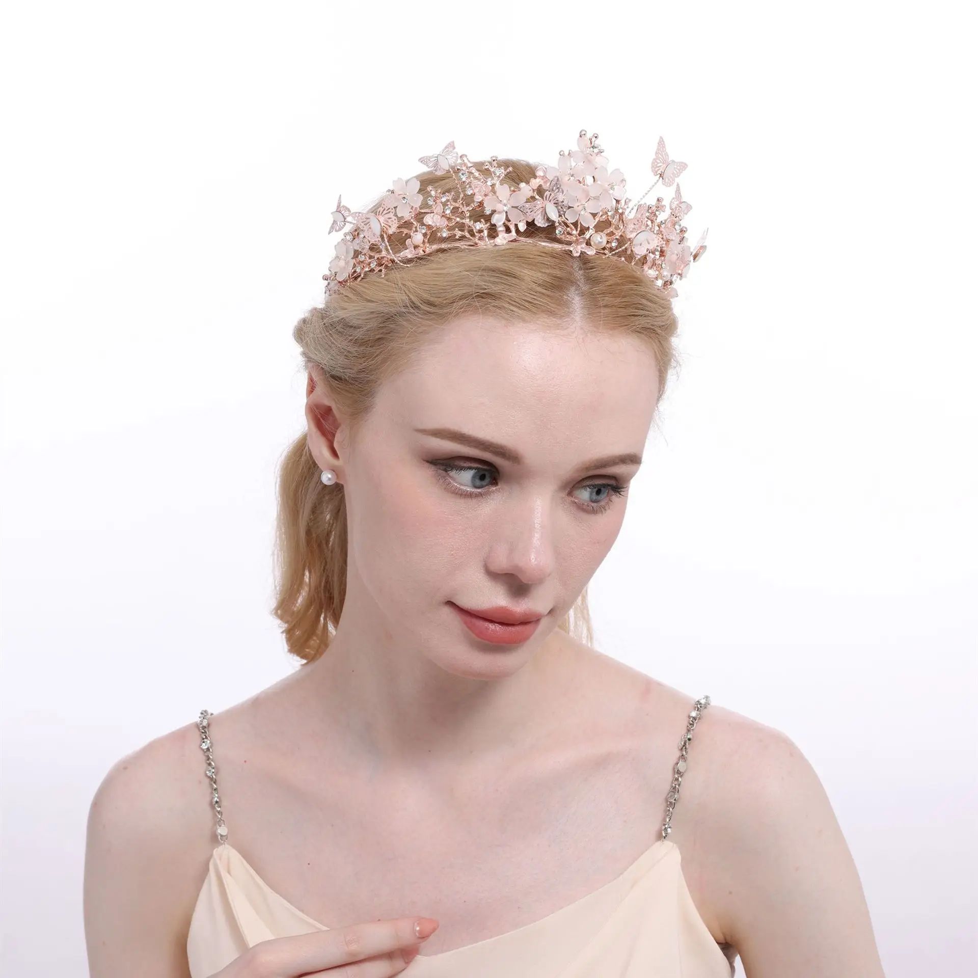 Bridal Wedding Hair Crown Tiaras Hair Accessories Gold 