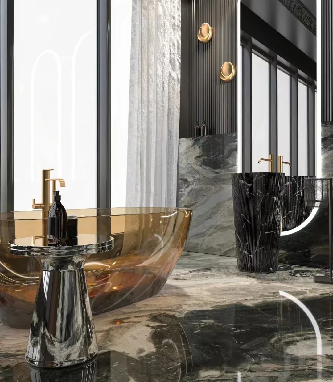 product modern luxury stone hotel villa indoor stairs floor wall kitchen countertop bathroom vanity natural black white marble texture-5