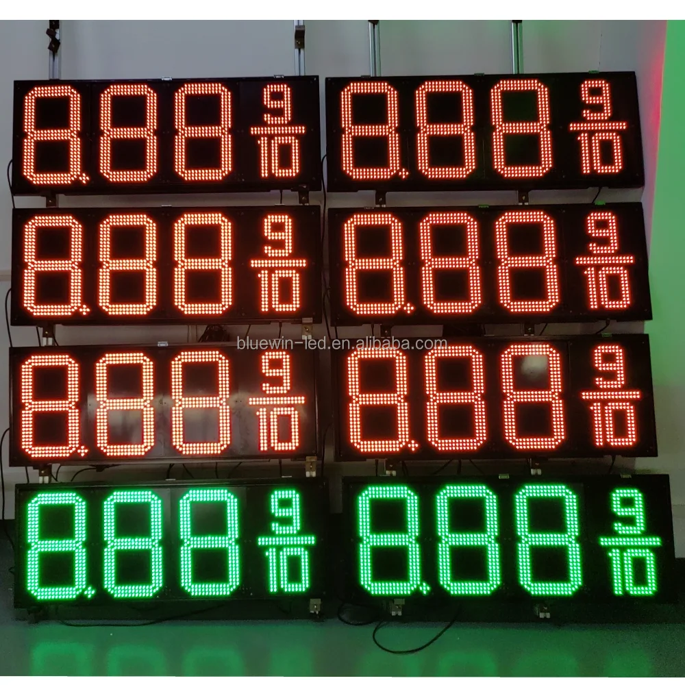 Led Commercial Advertising Display Screen Gas Station Sign Pole for Sale