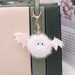 Cute Cartoon Plush Keychain Little Monster Bat Fur Bag