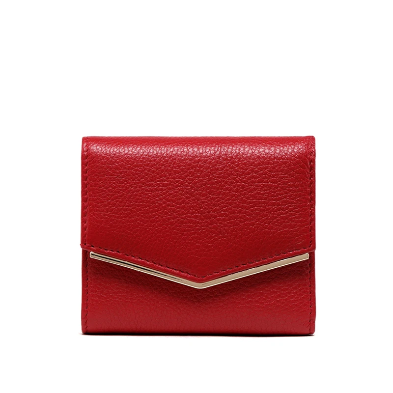 Lady Envelope Shape RFID Blocking Mini Wallet PU Leather Short Wallet for Women Girls