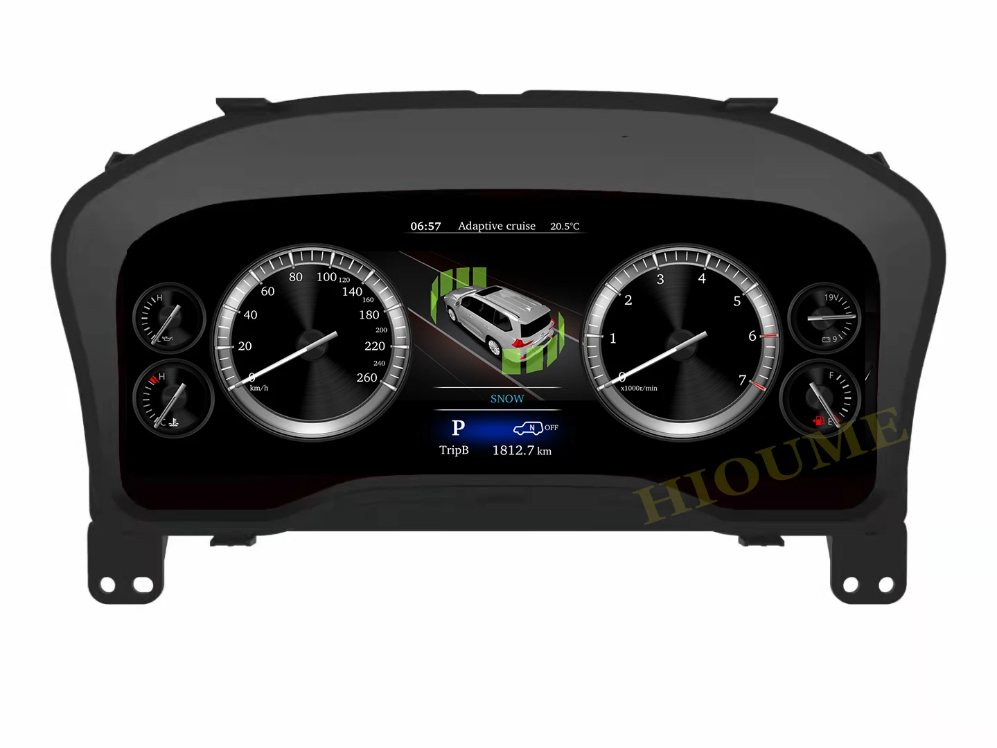Full LCD Speedometer Display Panel for Toyota Hiace 2019-2022