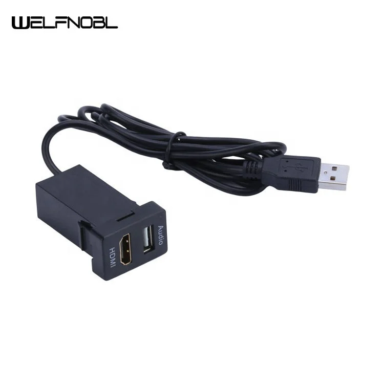 Автомобильный USB-разъем DC 12 В/24 В аудиовыход Hd мультимедийный выход зарядное устройство с несколькими USB-портами для маленького автомобиля