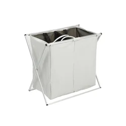 Большая Складная легкая стальная корзина, корзина для грязного белья из ткани Оксфорд, органайзер для грязного белья с опорой