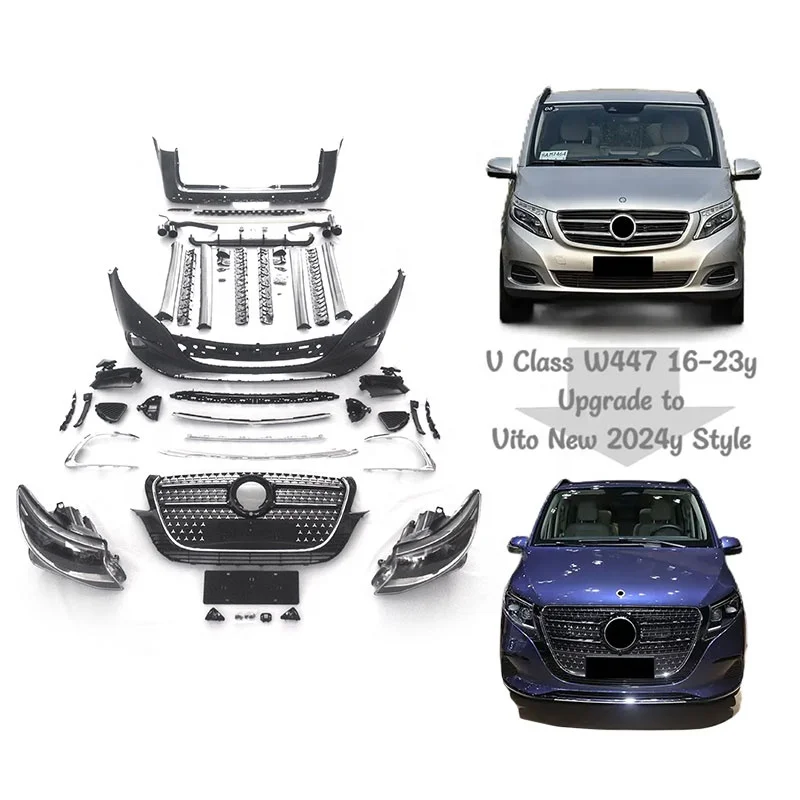 2016-2023 V Class W447 Old Upgrade To New 2024 Car Auto Conversion Body Kit Parts Accessories