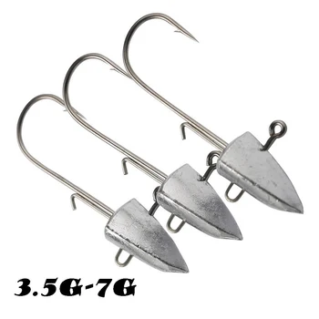 CHEERY-FH186-3.5g5g7g Arrowhead Jig Lead Head Hooks Worm Soft Lure Hook Jig Heads Fishing Hook With Barbed – Soft Lure – view 4