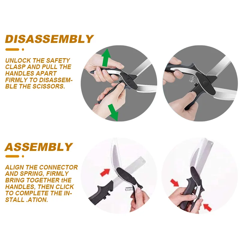 Новый стиль 2024 2 в 1 кухонный резак умный многоцелевой ножницы из нержавеющей стали овощерезка нож для фруктов