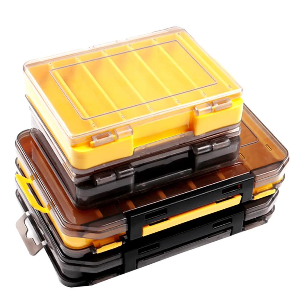 Free sample  Fishing Box 12 14 compartments Fishing Accessories lure Hook Boxes storage Double Sided Fishing Tackle box