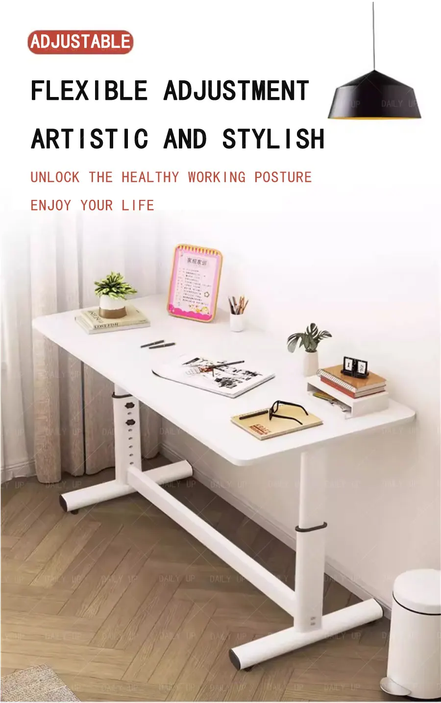 Adjustable Office Desk office table and chair set luxury office table