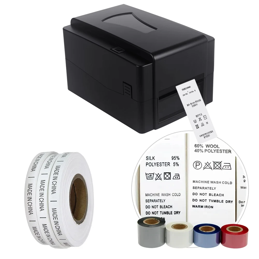 High Speed Clothing Machine Hang Tags Printer for Garment Tags Sticker Printing Machine 300dpi Thermal Shipping Label Printer