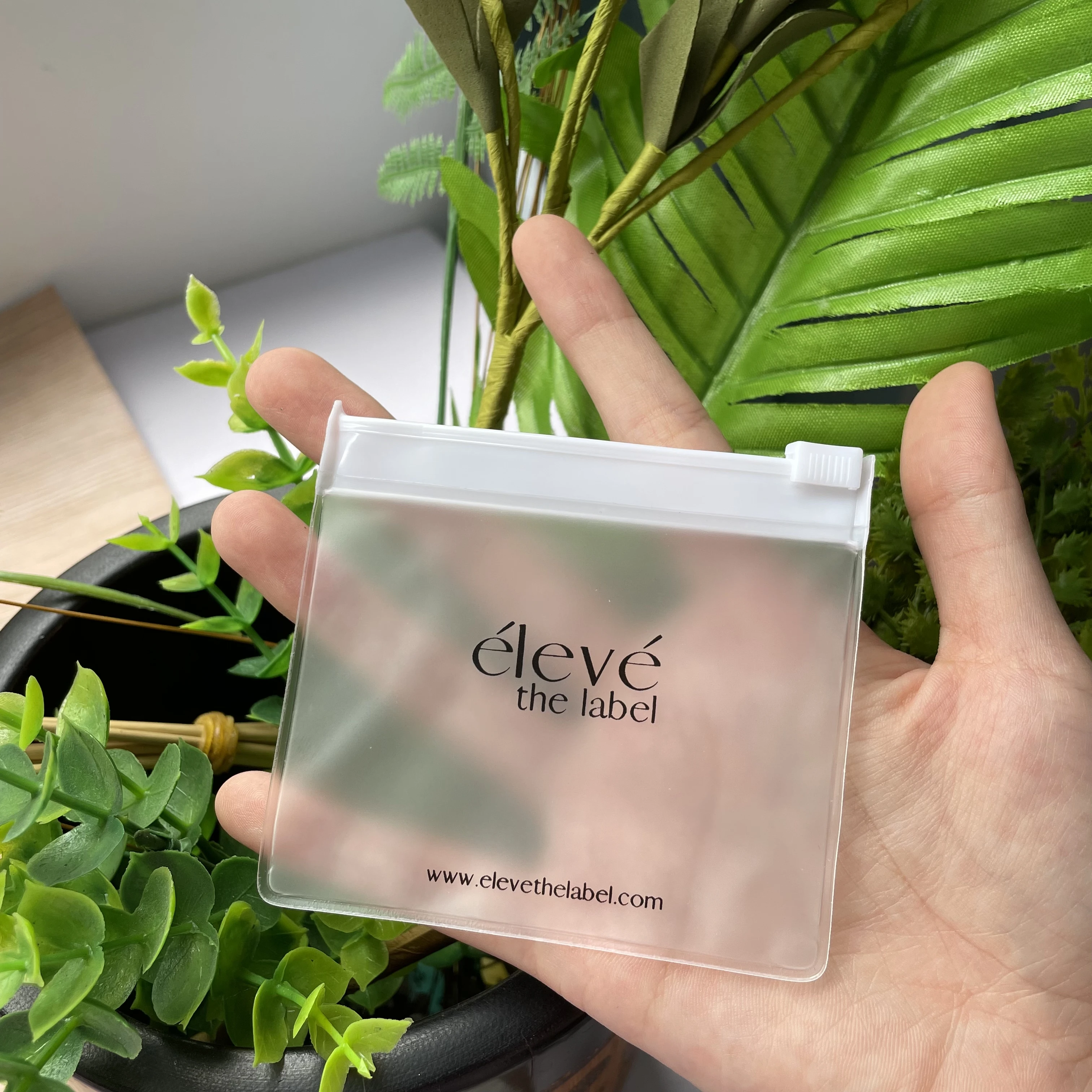 Custom Logo Clear Frosted Rits Tas Plastic Sieraden Zakjes Kleine - Main Image