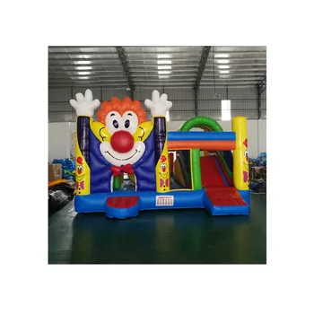 Customize Size Wholesale Cheap Price Inflatable Attraction Clown Funny Inflatable Bouncer Combo Bouncy Castle For Kids Play