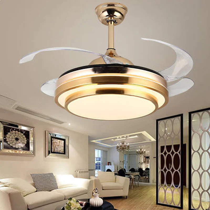 Modern ceiling fan light surface mounted led fan light with remote 42inch