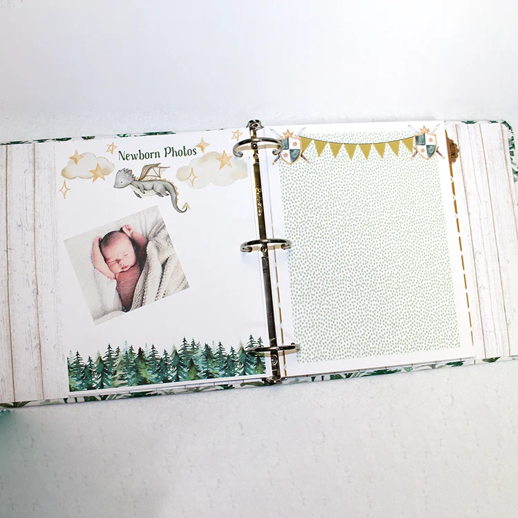 Custom Design Baby Memory Book Dragon Baby Book Cute Dragons Baby Milestone Book