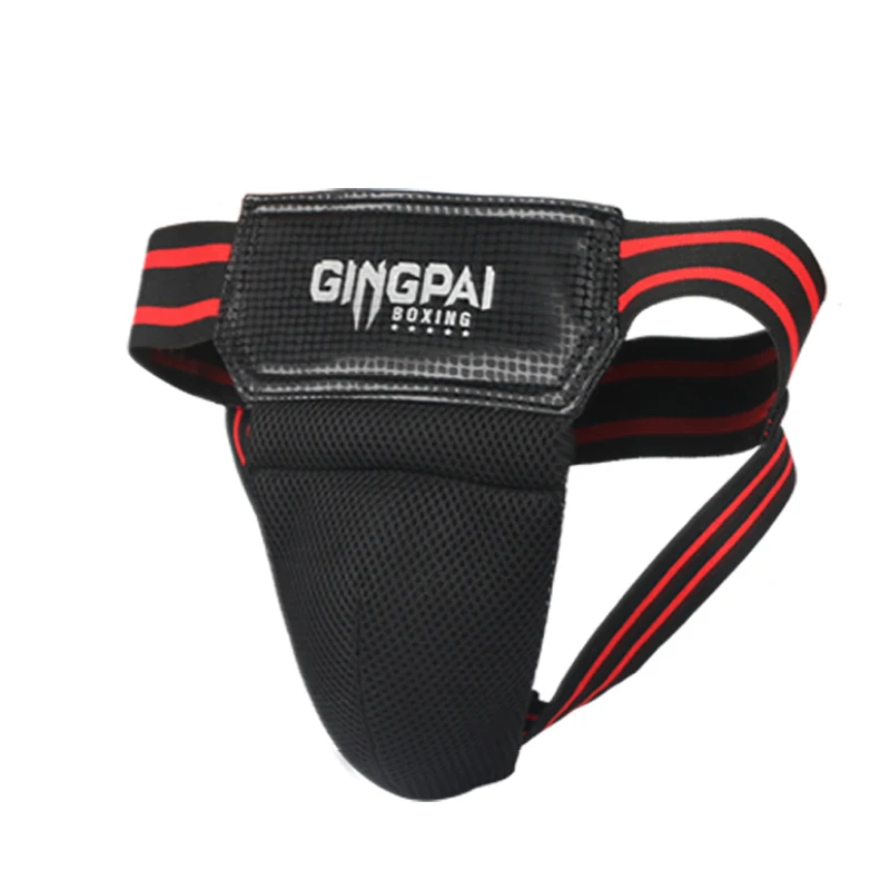 High Duality Groin Protection Kick Boxing MMA Sports Maya Hide Leather Boxing Equipment Crotch Guard for Sale