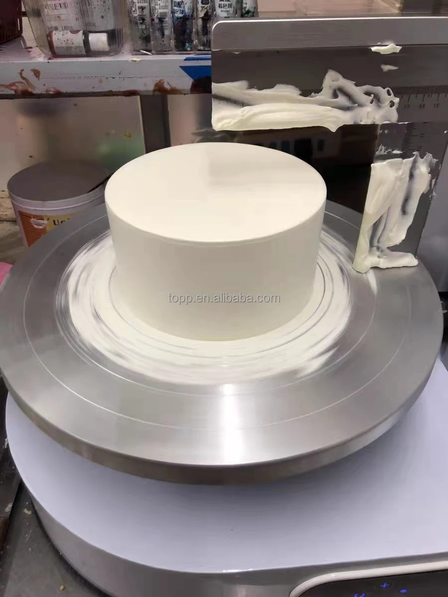 Semi Automatic Oem Frosting Birthday Cake Small Cream Smoother Coating