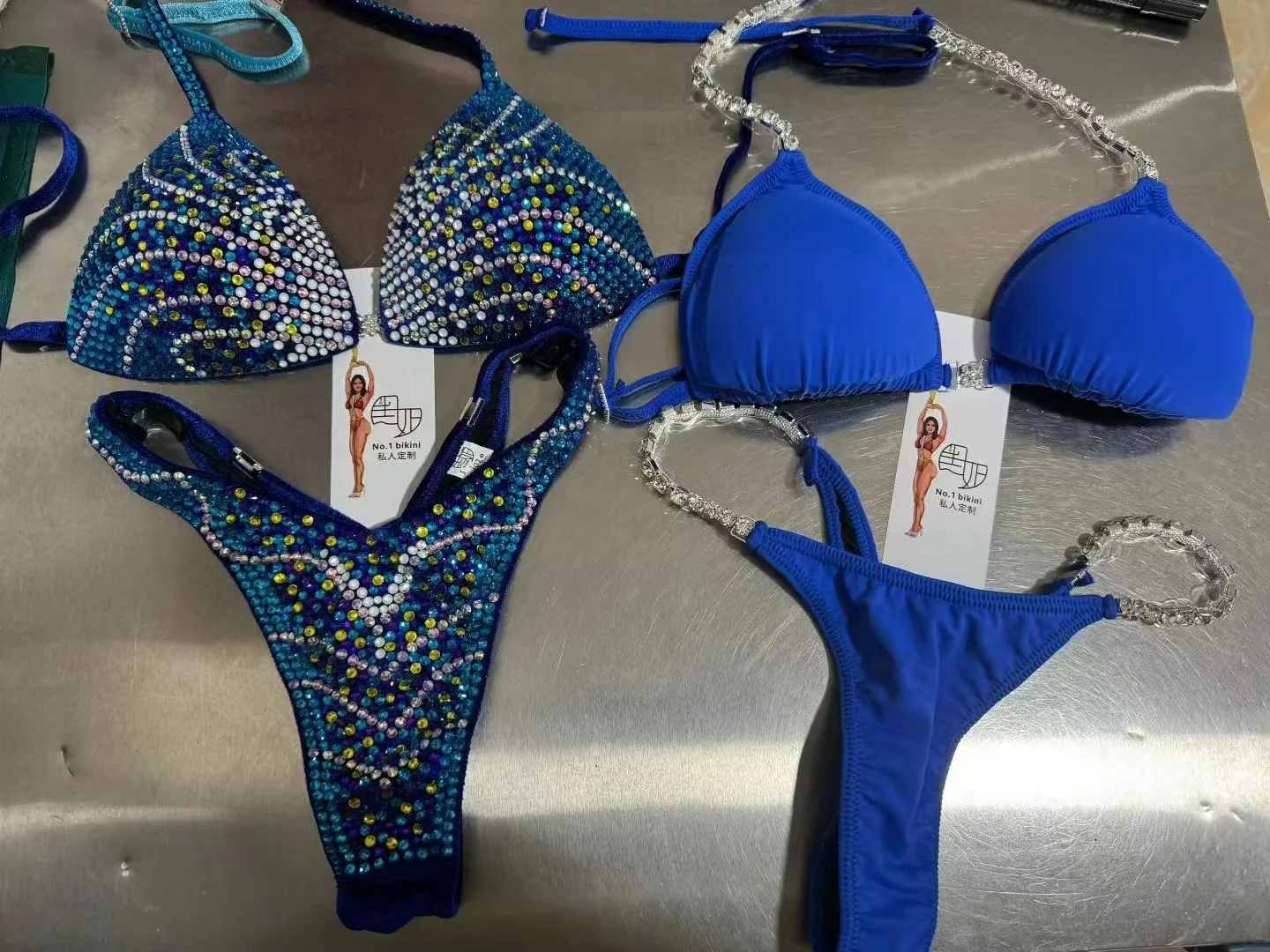 Sequin CBBA Evening Dress Summer Pool Party Bar Catwalk Formal Outfit Bodybuilding Bikini Stage Catwalk Pool Party