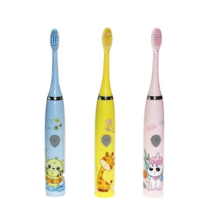 Rechargeable USB-Powered Kids Electric Toothbrush with Vibrosonic Technology and Soft Bristles 3.7V