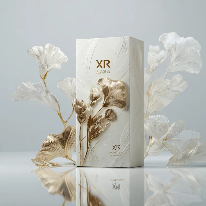 Source Manufacturer Custom Luxury High-end Embossed Stone Paper Perfume Gift Box with RFID and QR Code for AR Interaction