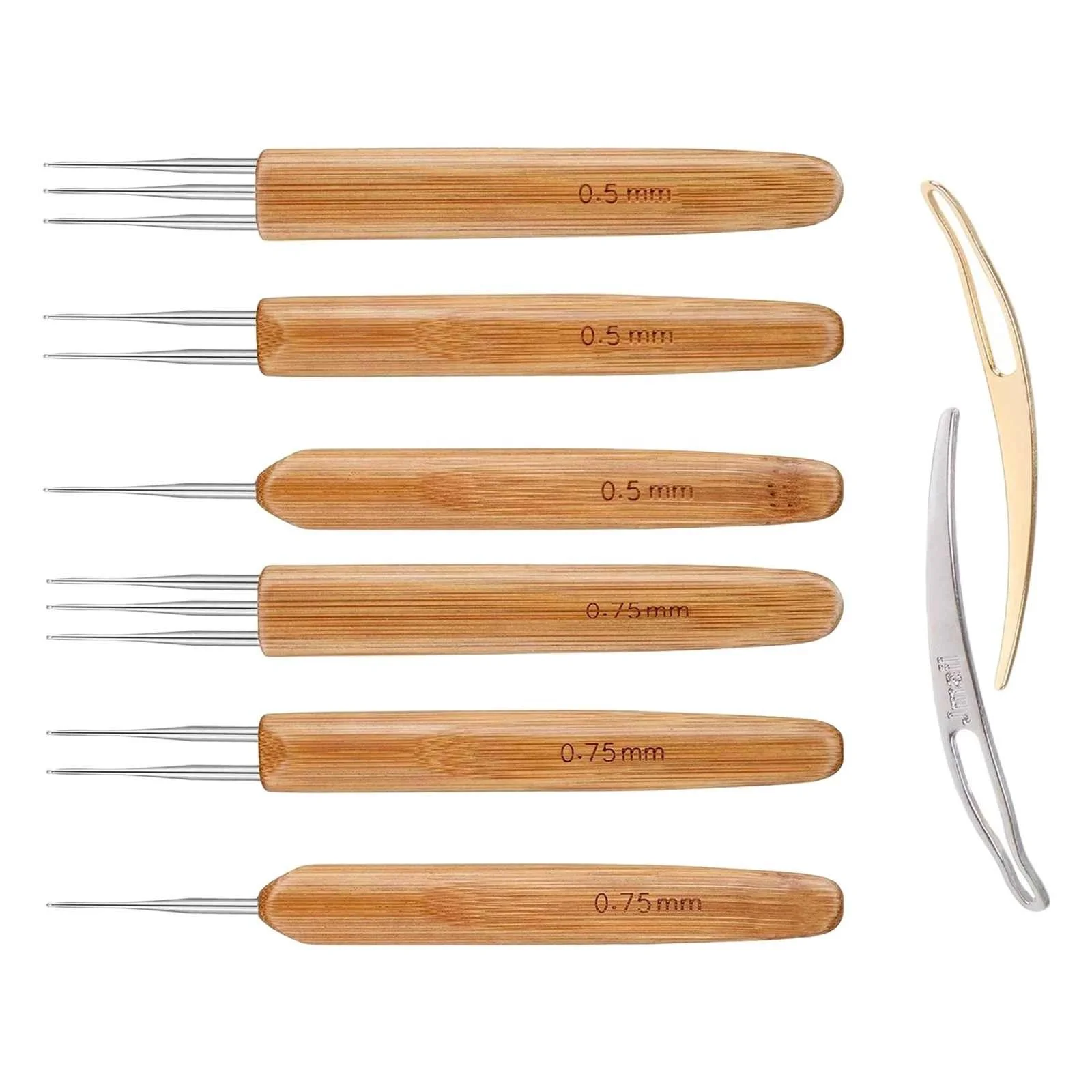 Revolution Fibers Premium Artisan Ebony Wood Crochet Hooks Set with Leather Carrying Case - incl. 13 Crochet Hooks Size US E - P