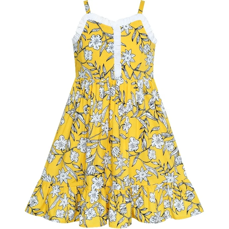 Organic One Piece Yellow Flower Tank 