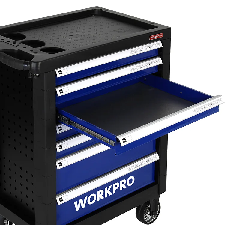 WORKPRO Premium 28” 2-Drawer Rolling Tool Cart, Heavy Duty Utility In