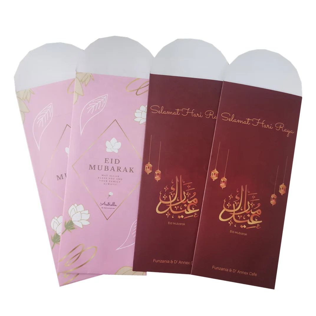 2021 new Eid design special printed packet fancy pocket with custom colorful logo