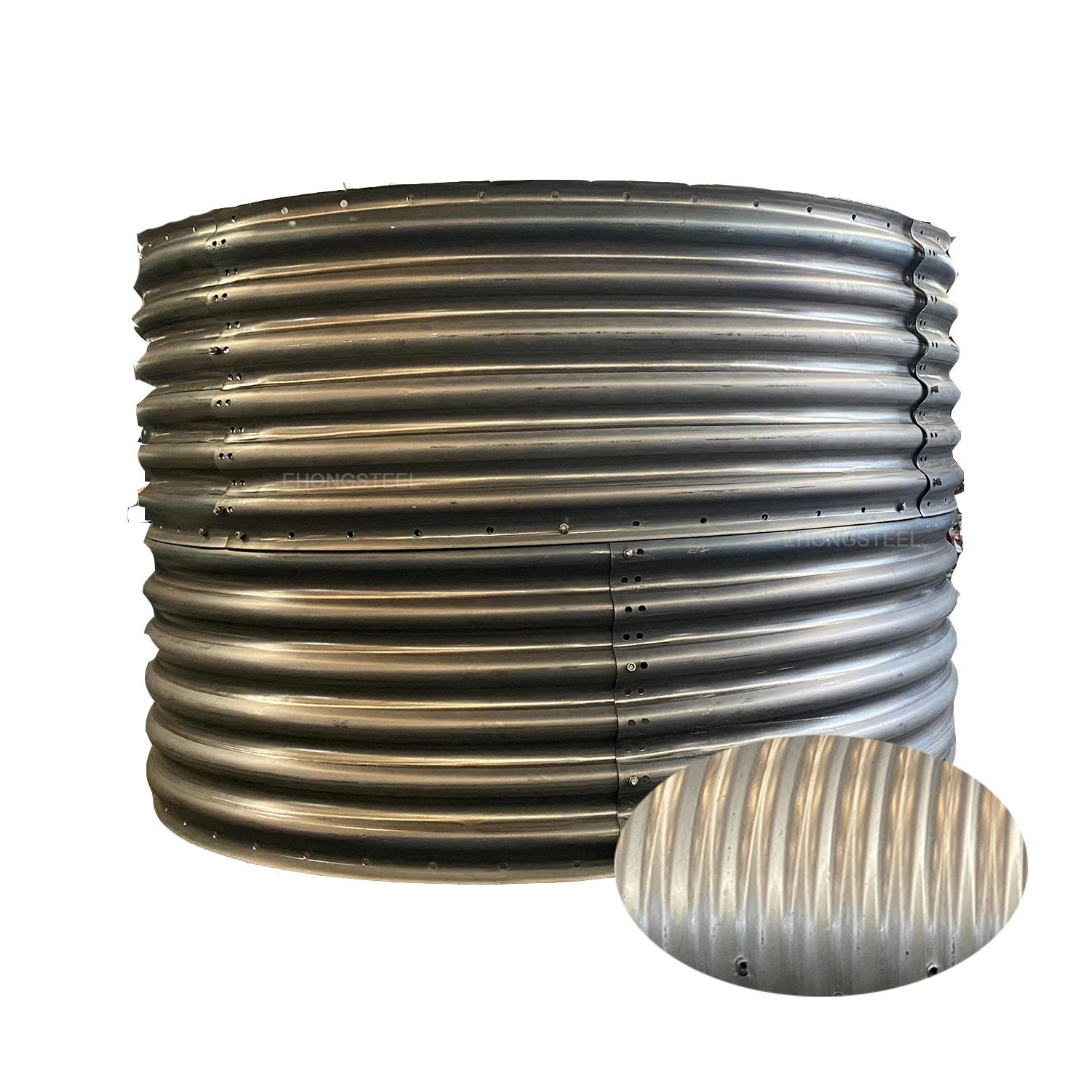 Large Diameter Galvanized Culvert Bridge Railway Tunnel Underground Drainage Pipe Sewage Pipe Corrugated Steel Culvert Pipe