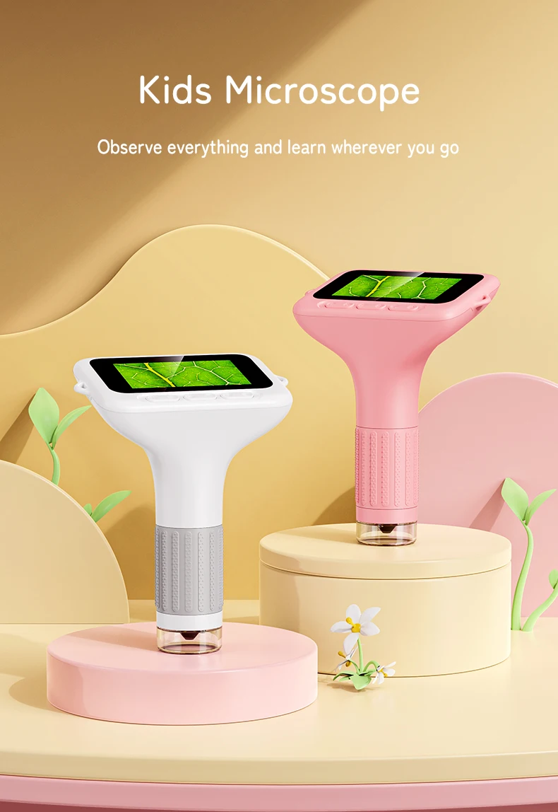 Customizable Handheld 1000X Digital Microscope with 3" Screen
