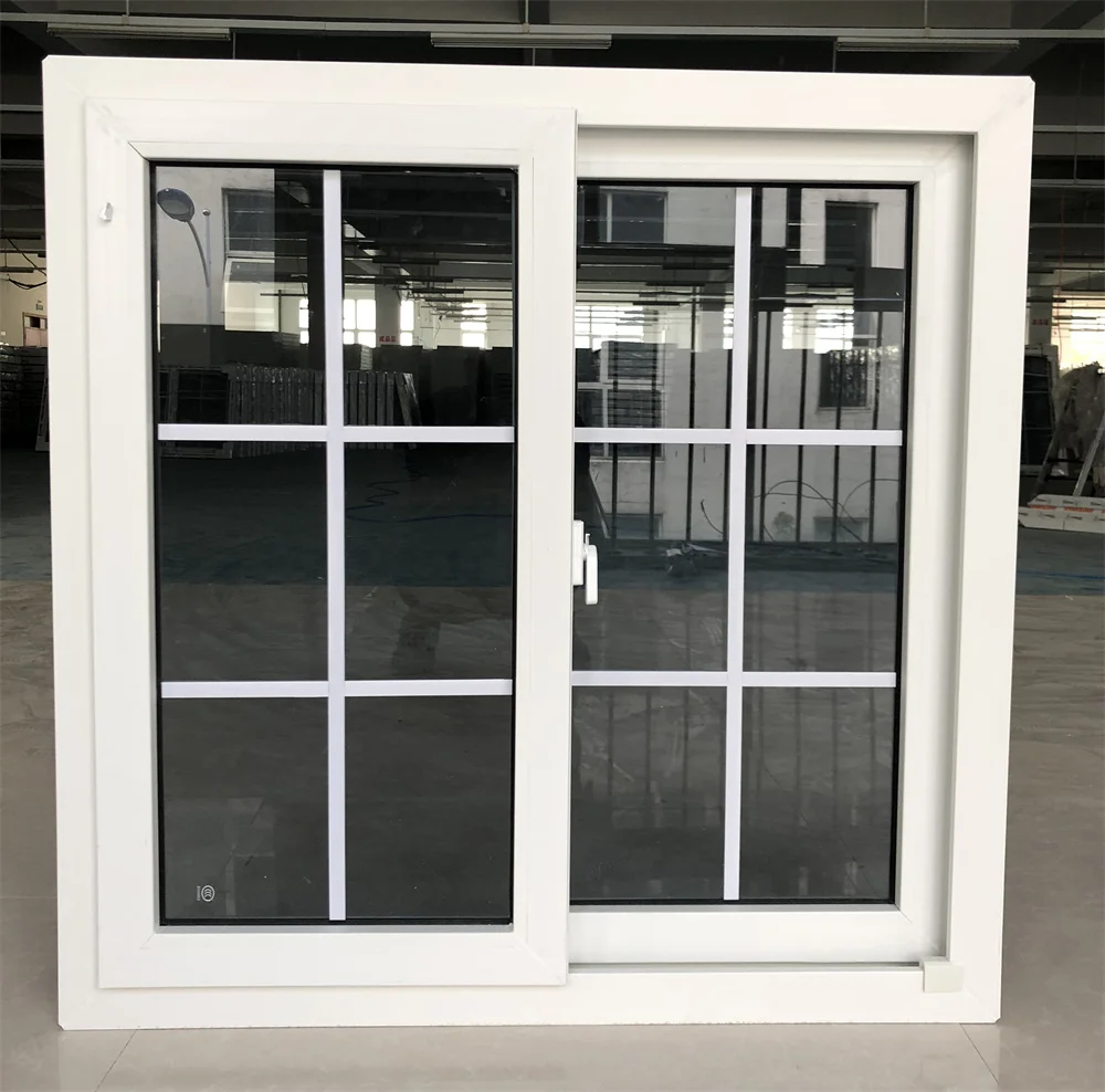 House windows Pvc double glazed Upvc profile sliding windows with mosquito net