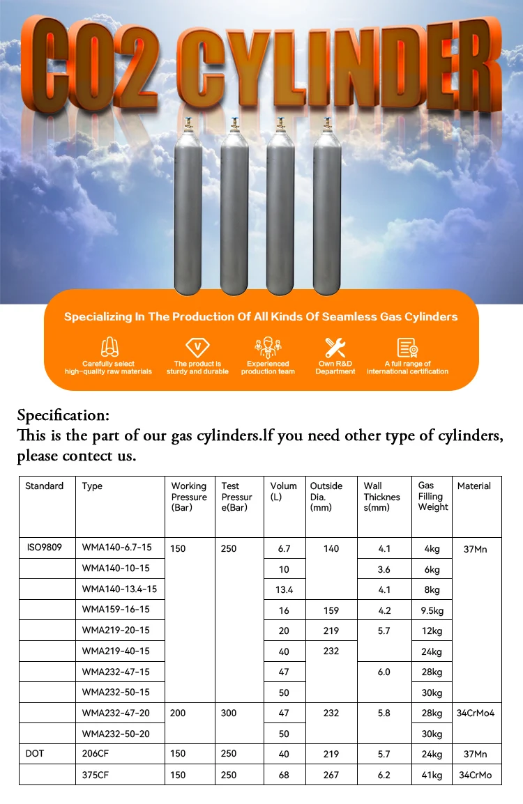 20l Industrial Carbon Dioxide 10kg Co2 Gas Tank Buy Co2 Gas Tank