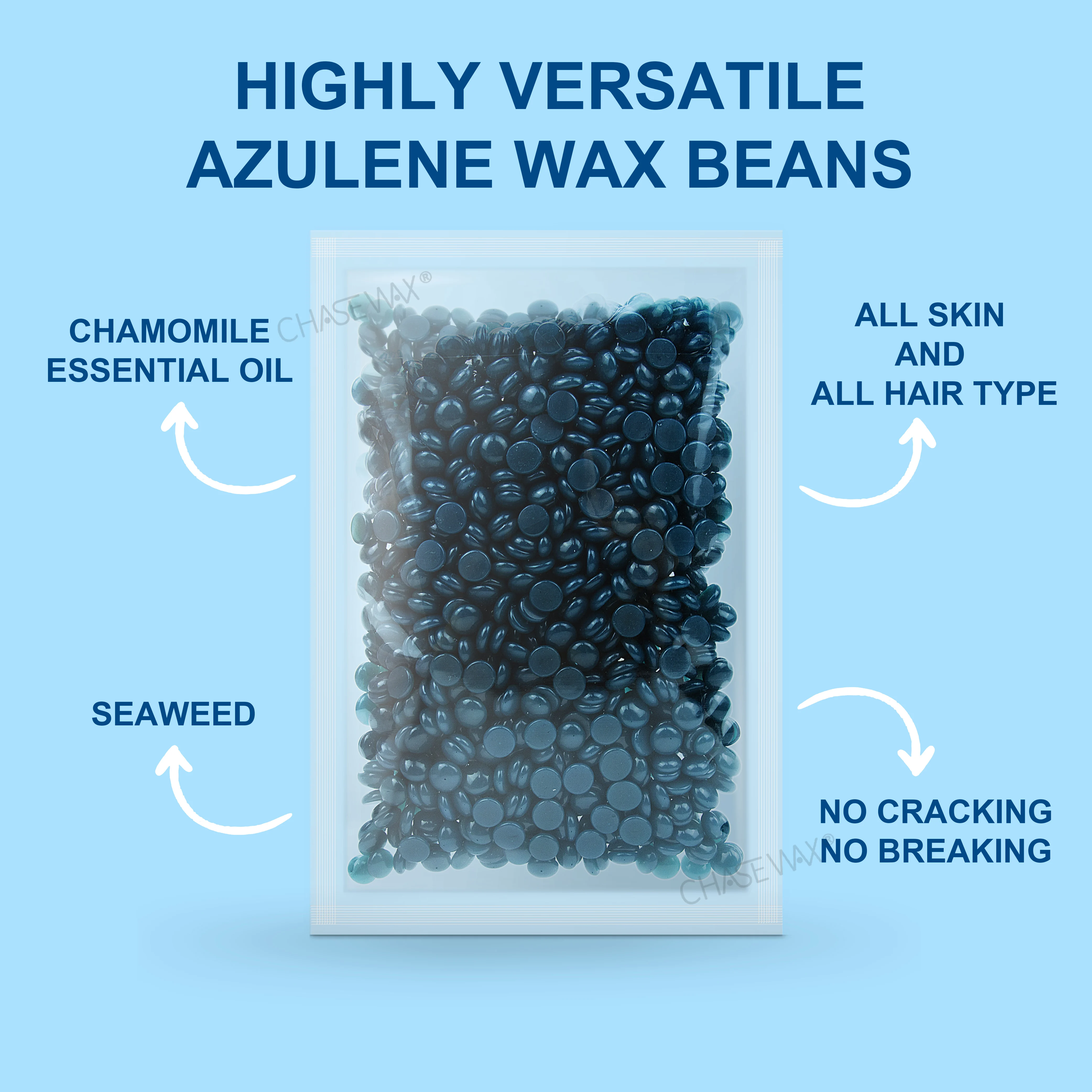 Chase Wax 100g Low Melting Point Hair Removal Blue Pearl Hard Wax Beans For Sensitive Skin Buy