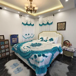 Wholesale 10 Piece Luxury Bedding Set King Size Comforter Wedding Bed Sheet Bedding Sets