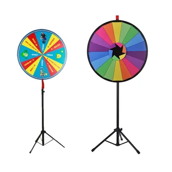 Prize Wheel With Folding Tripod Floor Stand Height Adjustable For Trade ...