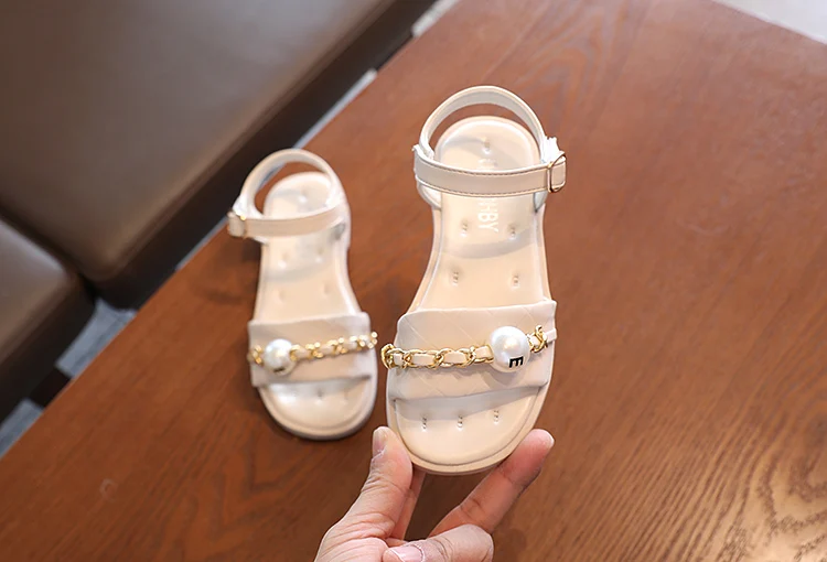 2021 summer solid color girl baby beach shoes sandals