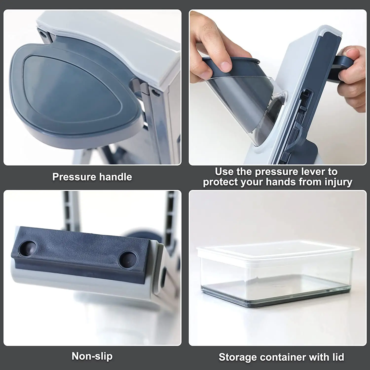 New Arrival High Quality Mandoline Slicer,4 In 1 Safe Vegetable Chopper