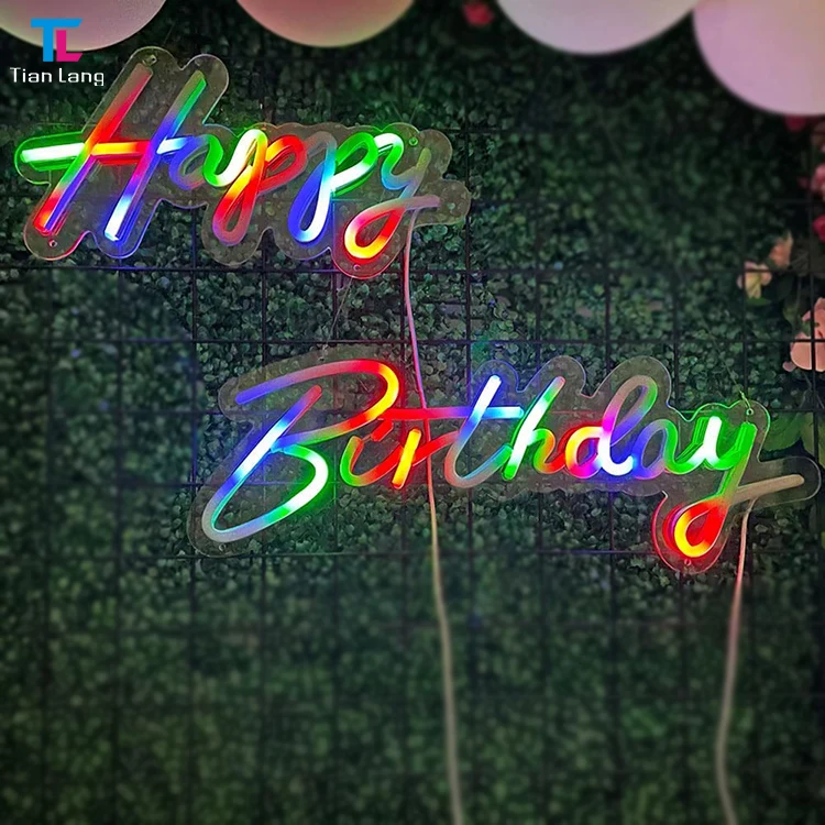 product smart dimmable switch rgb colorful led neon light signage party wall decor happy birthday dream color neon signs-4