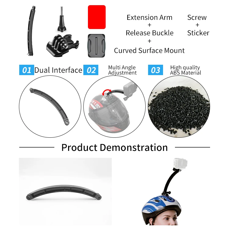 Набор аксессуаров для экшн-и спортивной камеры JUNNX 50 в 1, Go Pro Аксессуары для Gopro 10, 9, 8, 7, 6, 5, Hero 4, 3, 2, DJI, Xiaomiyi