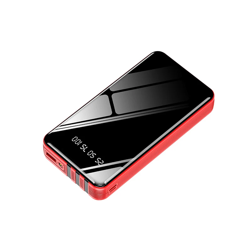 Тонкий Пользовательский логотип батарея Внешний аккумулятор 20000 мАч Мощность банк Акция зарядное устройство 20000 мАч банки питания для наушников