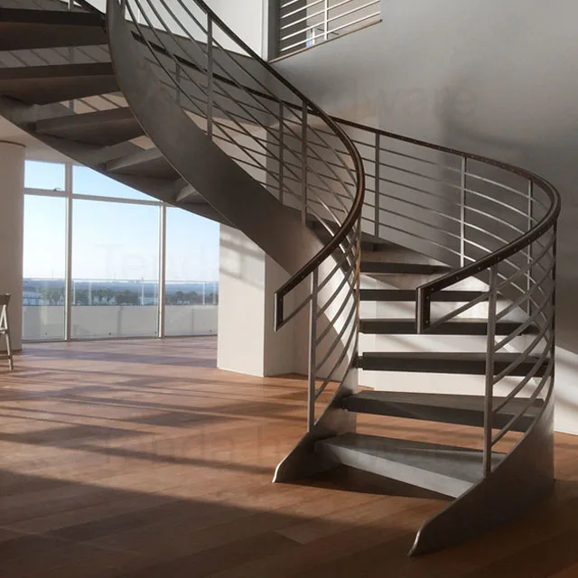 Save Space Circular Staircases/tempered Glass Round Ladder
