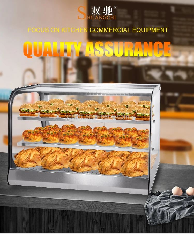 Stainless Steel Food Warmer Electric Warming Showcase Luxury Food