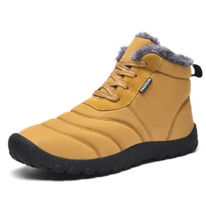 Winter Ankle-High Snow Boots Cotton Fabric Upper Cross-Border Cotton Thermal Waterproof Warm Height Increasing Feature
