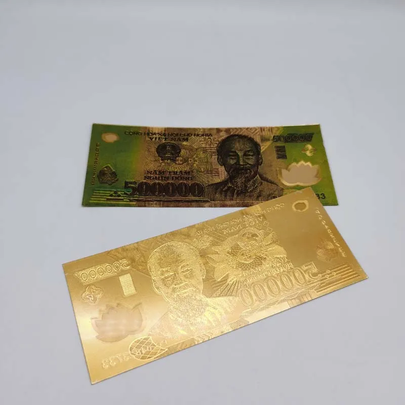 Custom Gold Foil Collection Banknote 500000 Dollar Gold Foil Banknotes ...