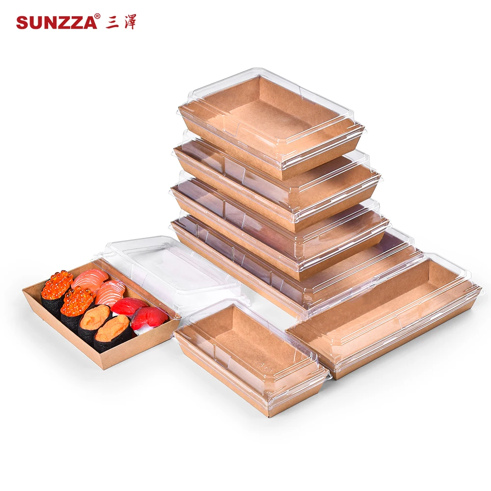 Sunzza Package Customize Logo Paper Food Packaging Sandwich Sushi Takeaway Box